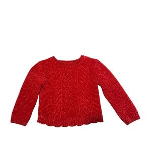 Tommy Bahama chenille cherry red sweater for toddler girls size 2t